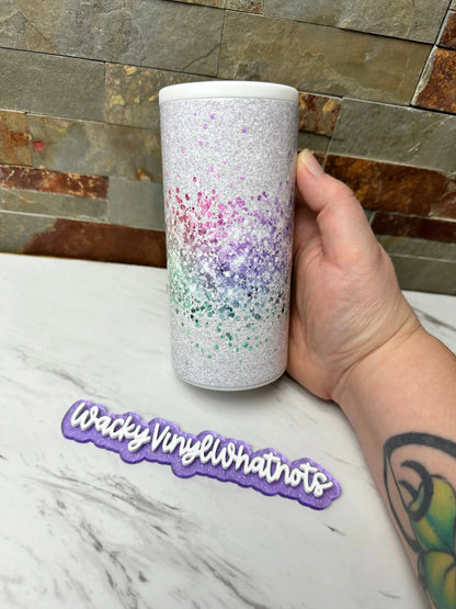 Unicorn Burst Slim Can Tumbler Wacky Vinyl Whatnots, LLC