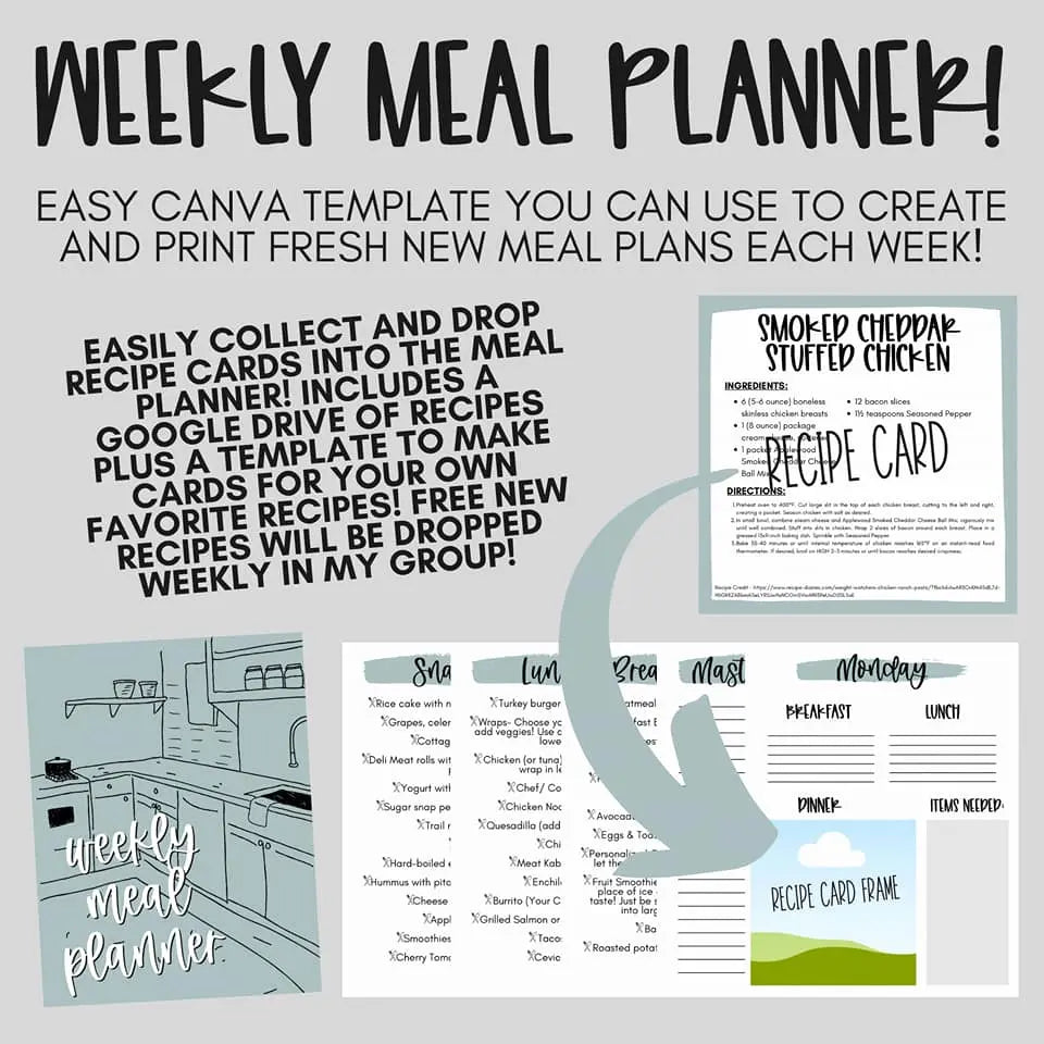 Weekly Meal Planner Wacky Vinyl Whatnots, LLC